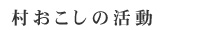村おこしの活動
